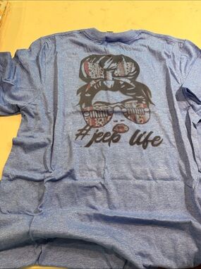 #jeep life Graphic Tee - Blue Womens Shirt